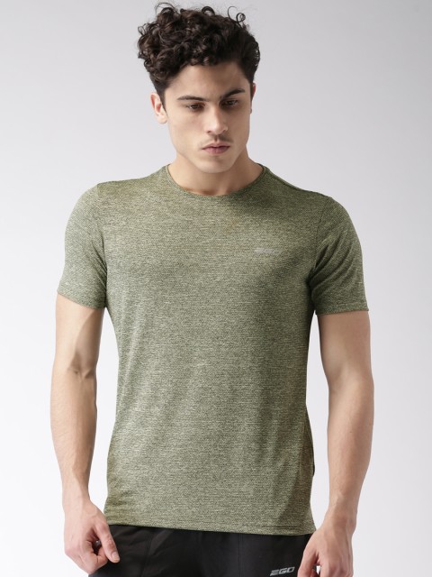 

2GO Men Green & Yellow Round Neck Training T-shirt