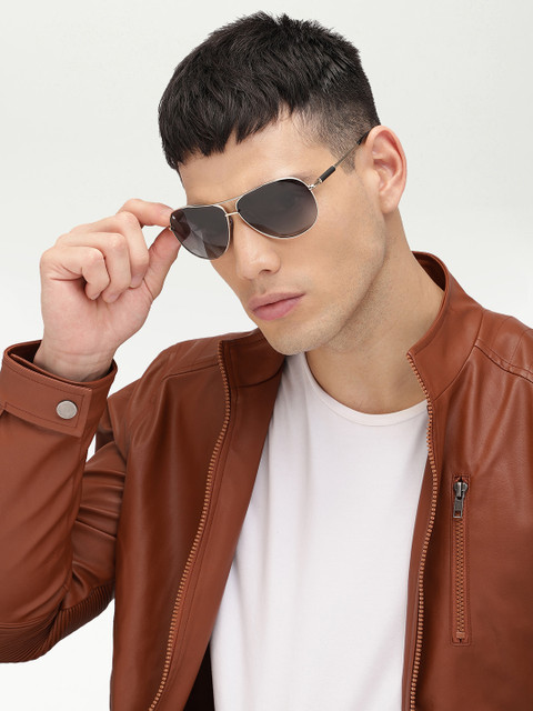 

WROGN Unisex Aviator Sunglasses MFB-PN-CY-50405, Brown