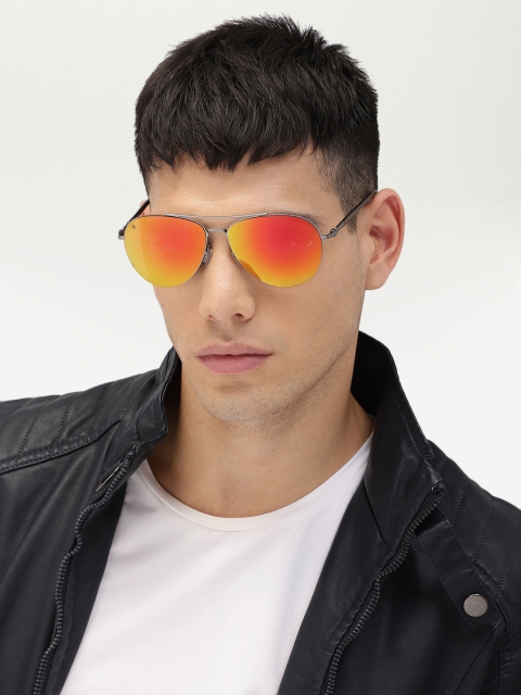 

WROGN Unisex Aviator Mirrored Sunglasses MFB-PN-CY-51348, Assorted