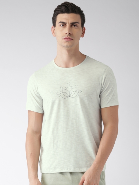 

2GO Men Grey Printed Round neck Yoga T-shirt