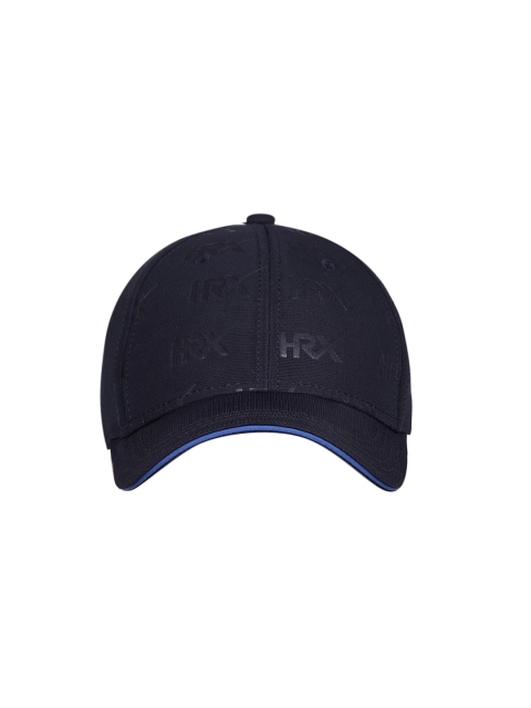 

HRX by Hrithik Roshan Unisex Navy Blue Self Design Baseball Cap