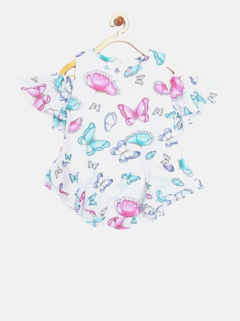 

Tiny Girl Off-White Printed Peplum Top