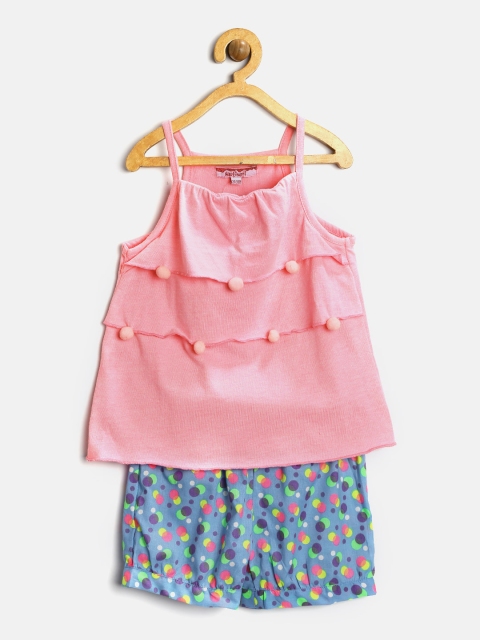 

Nauti Nati Girls Pink & Blue Tiered Top with Shorts