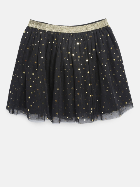 

Nauti Nati Girls Black Embellished Flared Skirt