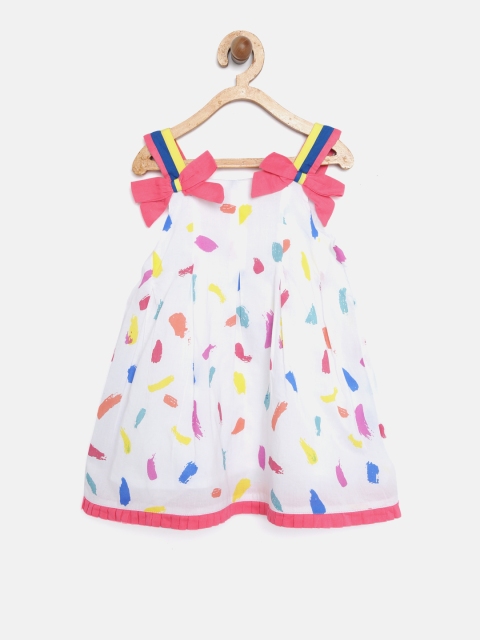 

Nauti Nati Girls White Printed A-Line Dress