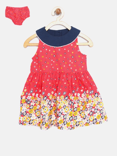 

Nauti Nati Girls Red & Yellow Printed Fit & Flare Dress