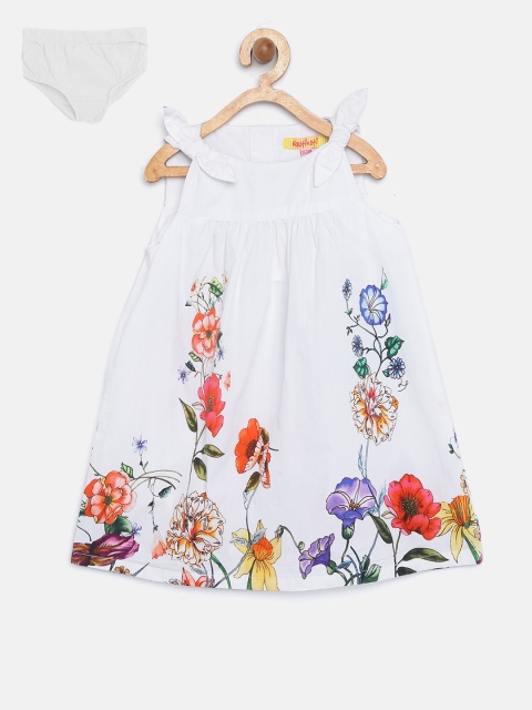 

Nauti Nati Girls White Printed A-Line Dress