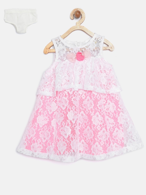 

Nauti Nati Girls White Layered Lace A-Line Dress
