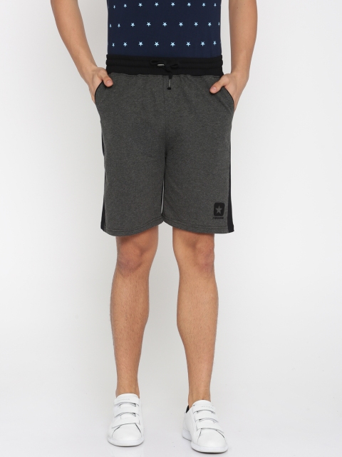 

Converse Men Charcoal Grey Solid Regular Fit Shorts