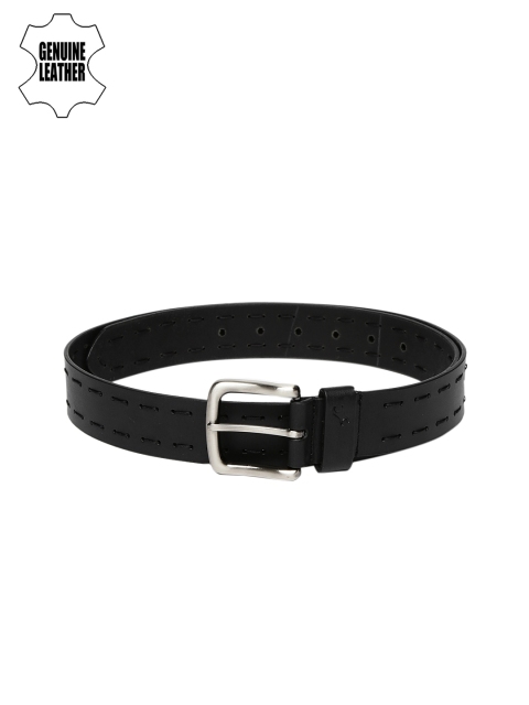 

Fastrack Men Black Textured Leather Belt