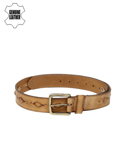 

Fastrack Men Tan Brown Textured Leather Belt