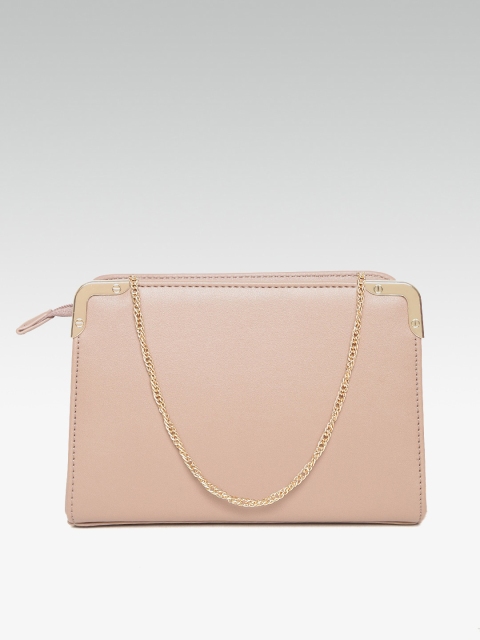 

DOROTHY PERKINS Beige Solid Clutch with Sling Strap