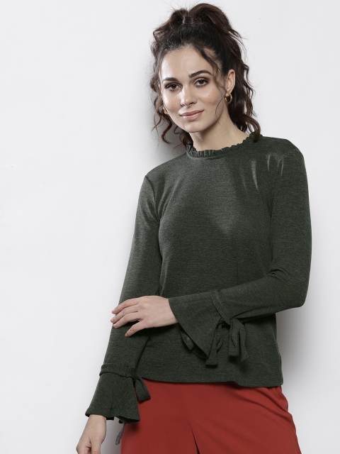 

DOROTHY PERKINS Women Green Solid Top