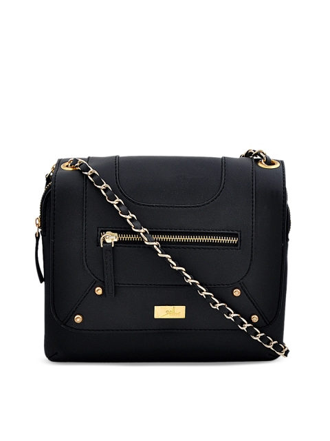 

yelloe Black Solid Sling Bag