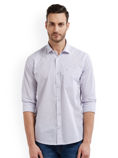 

Integriti Men White Slim Fit Checked Casual Shirt