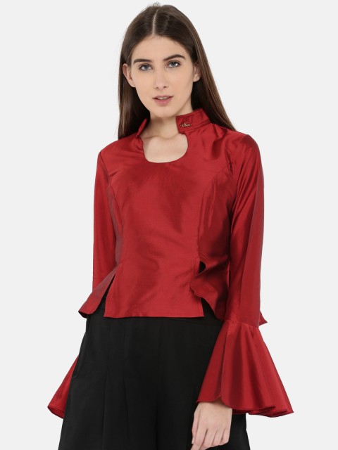 

Ira Soleil Women Red Solid Top