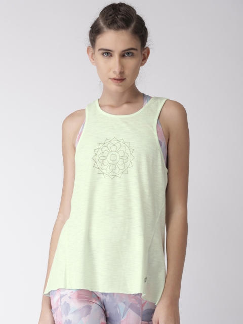 

2GO Women Green Printed Yoga Tank Top
