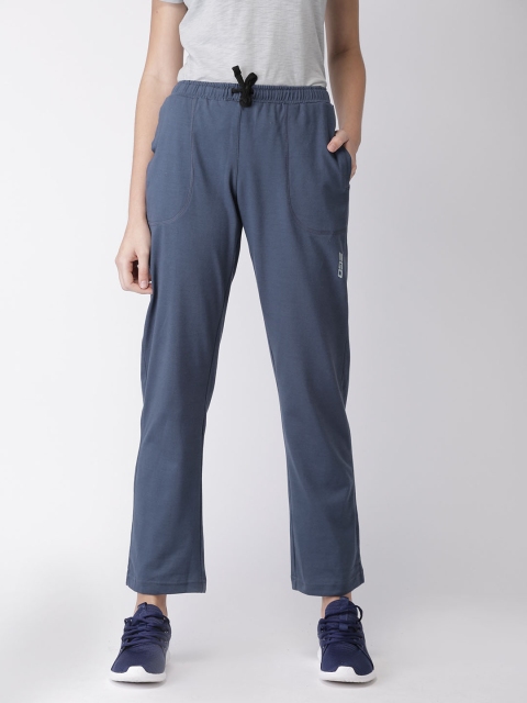 

2GO Women Blue Solid Active Wear Track Pants