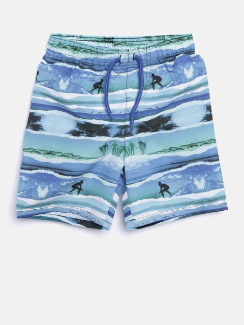 

mothercare Boys Blue Printed Swim Shorts HB803