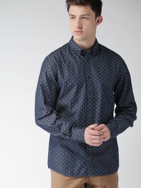 

Tommy Hilfiger Men Navy Blue Snug Regular Fit Printed Casual Shirt
