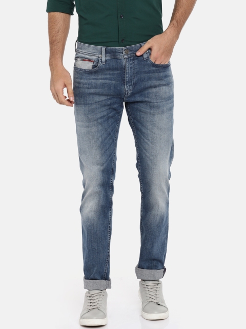 

Tommy Hilfiger Men Blue Slim Fit Mid-Rise Clean Look Stretchable Jeans