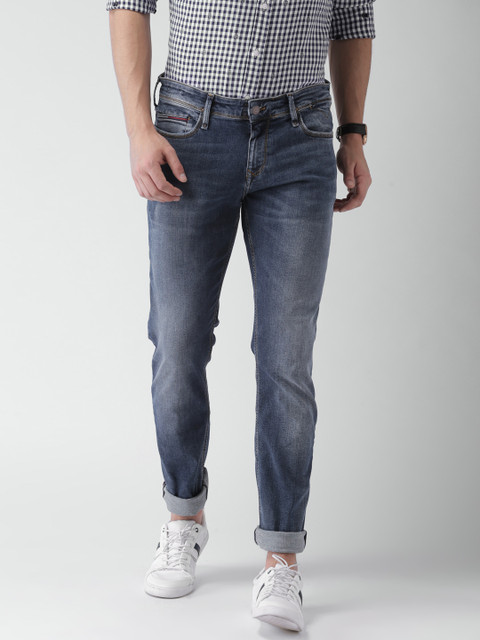 

Tommy Hilfiger Men Blue Skinny Fit Mid-Rise Clean Look Stretchable Jeans