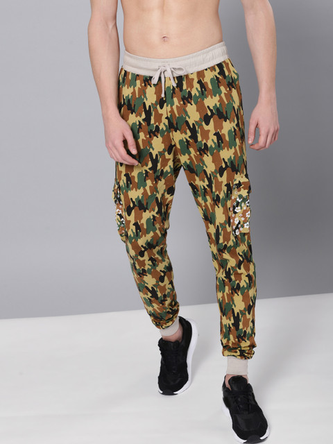 

Kook N Keech Men Khaki & Green Regular Fit Printed Joggers