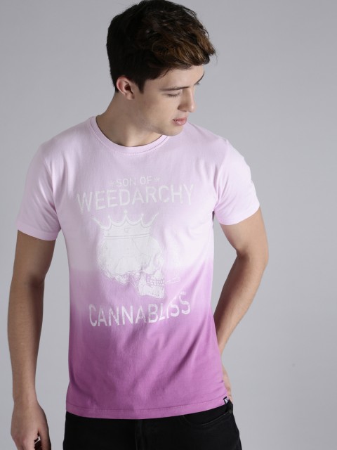 

Kook N Keech Men Pink Printed Round Neck T-shirt