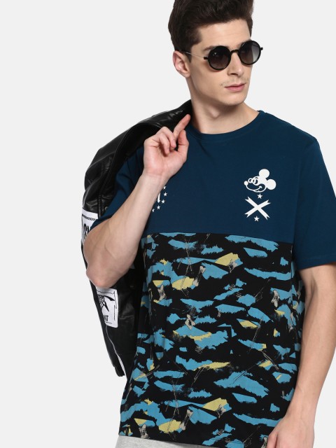 

Kook N Keech Disney Men Navy Blue Printed Round Neck T-shirt