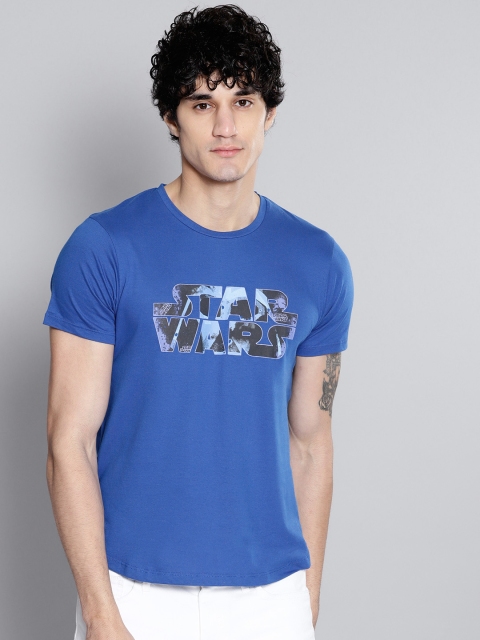 

Kook N Keech Star Wars Men Blue Printed Round Neck T-shirt