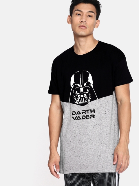 

Kook N Keech Star Wars Men Grey Printed Longline T-shirt
