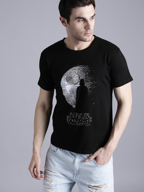 

Kook N Keech Star Wars Men Black Printed Round Neck T-shirt