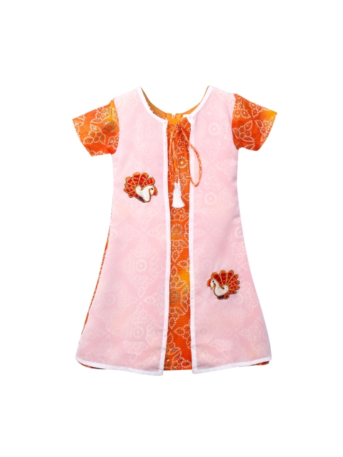 

LilPicks Girls Orange Kurti