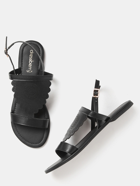 

DressBerry Women Black Cut-Out Flats