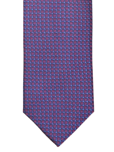 

Louis Philippe Blue & Pink Woven Design Broad Tie