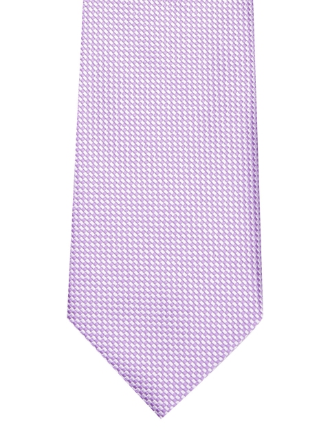 

Louis Philippe Lavender & White Woven Design Broad Tie
