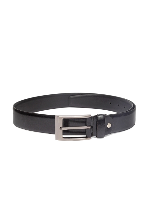 

Louis Philippe Men Black Leather Solid Belt