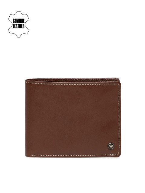 

Louis Philippe Men Brown Solid Genuine Leather Two Fold Wallet