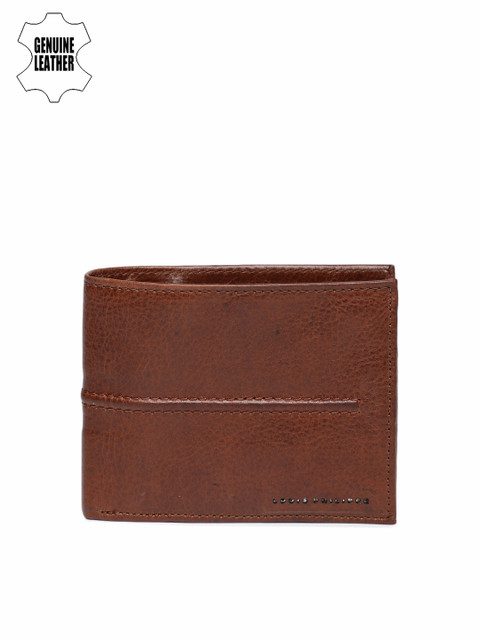 

Louis Philippe Men Brown Solid Leather Two Fold Wallet