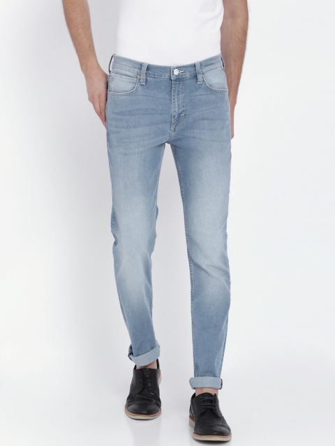 

Lee Men Blue Bruce Skinny Fit Mid-Rise Clean Look Jeans