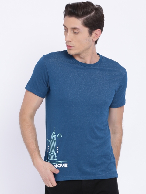 

Lee Men Blue Printed Round Neck T-shirt