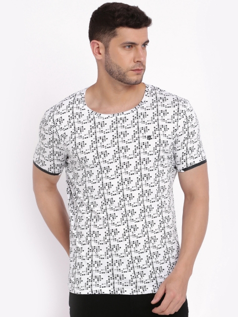 

Wrangler Men White Printed Round Neck T-shirt