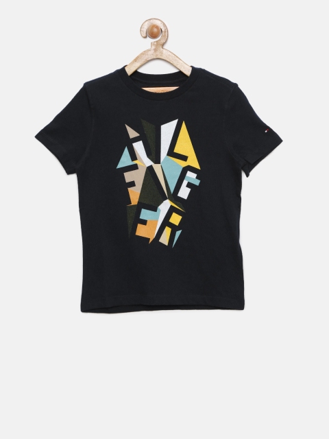 

Tommy Hilfiger Boys Black Printed Round Neck T-shirt
