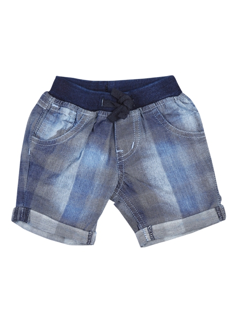 

Gini and Jony Boys Blue Checked Regular Fit Shorts
