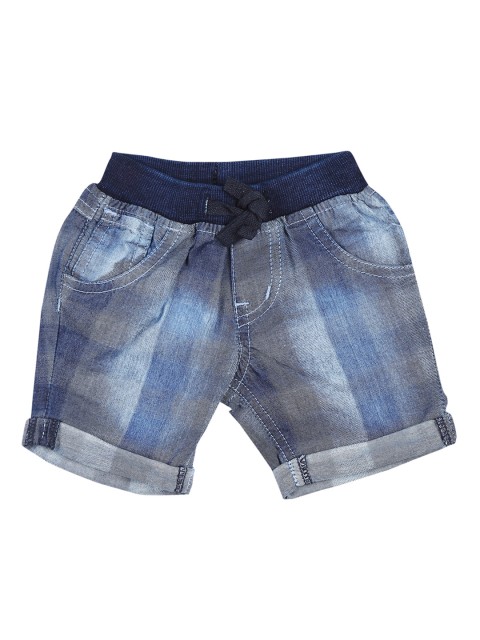 

Gini and Jony Boys Blue Checked Regular Fit Shorts