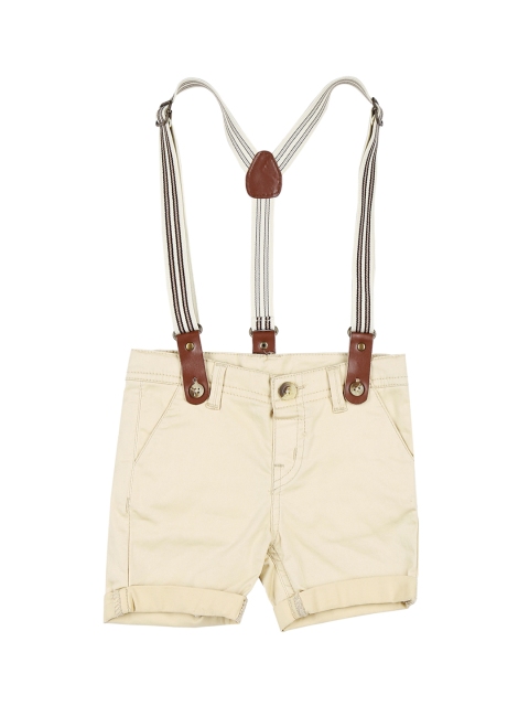 

Gini and Jony Boys Beige Solid Regular Fit Shorts