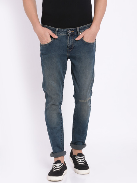 

Wrangler Men Blue Skinny Fit Low-Rise Low Distress Stretchable Jeans