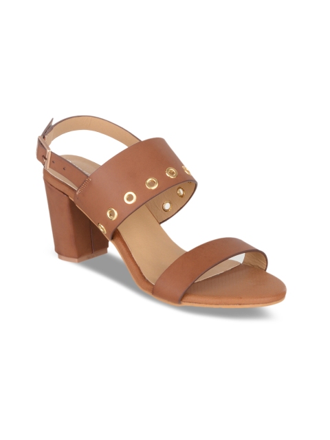 

SHUZ TOUCH Women Brown Solid Sandals