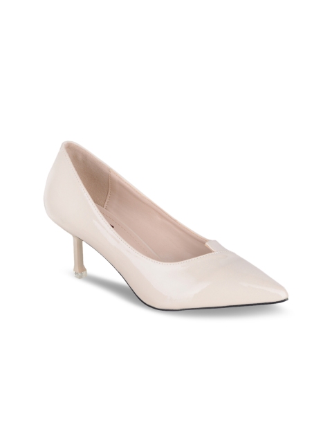 

SHUZ TOUCH Women Beige Solid Peep Toes