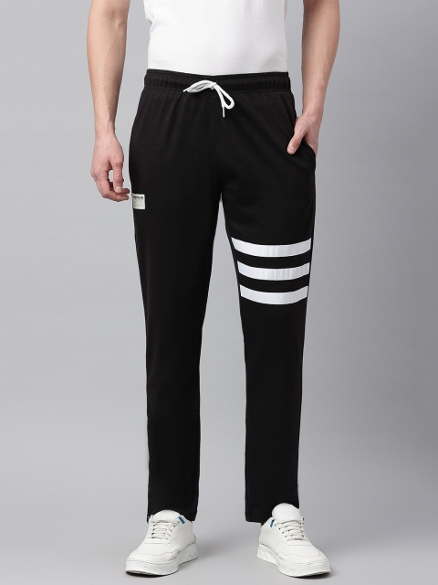 

Hubberholme Men Black Striped Detail Track Pants